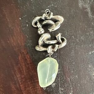 Elegant Silver and Green Pendant